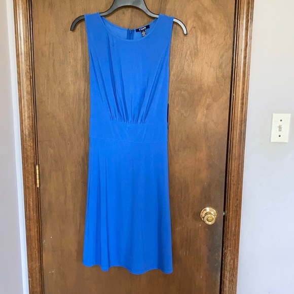 Chaps sleeveless fit and flare dress ties in back size L - Picture 4 of 16